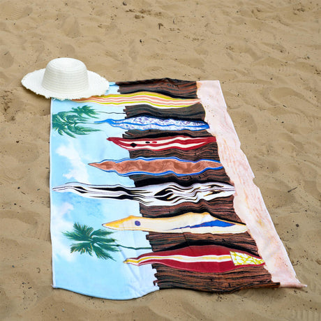 Surfboards Design Large Towel by Geezy - UKBuyZone