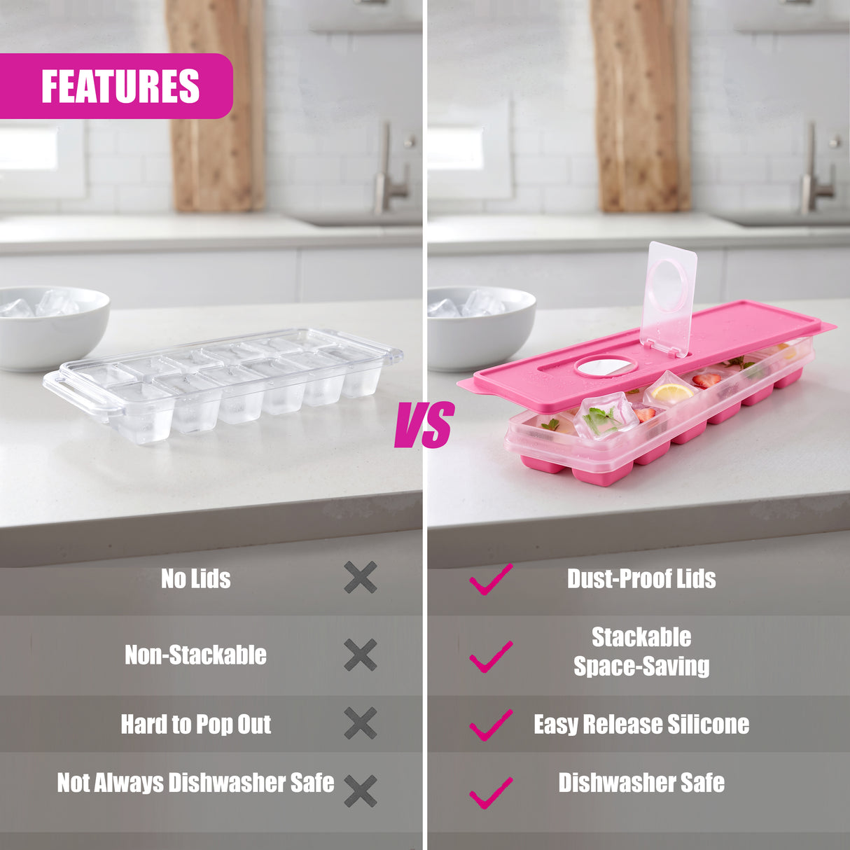 Ice Cube Trays with Lids