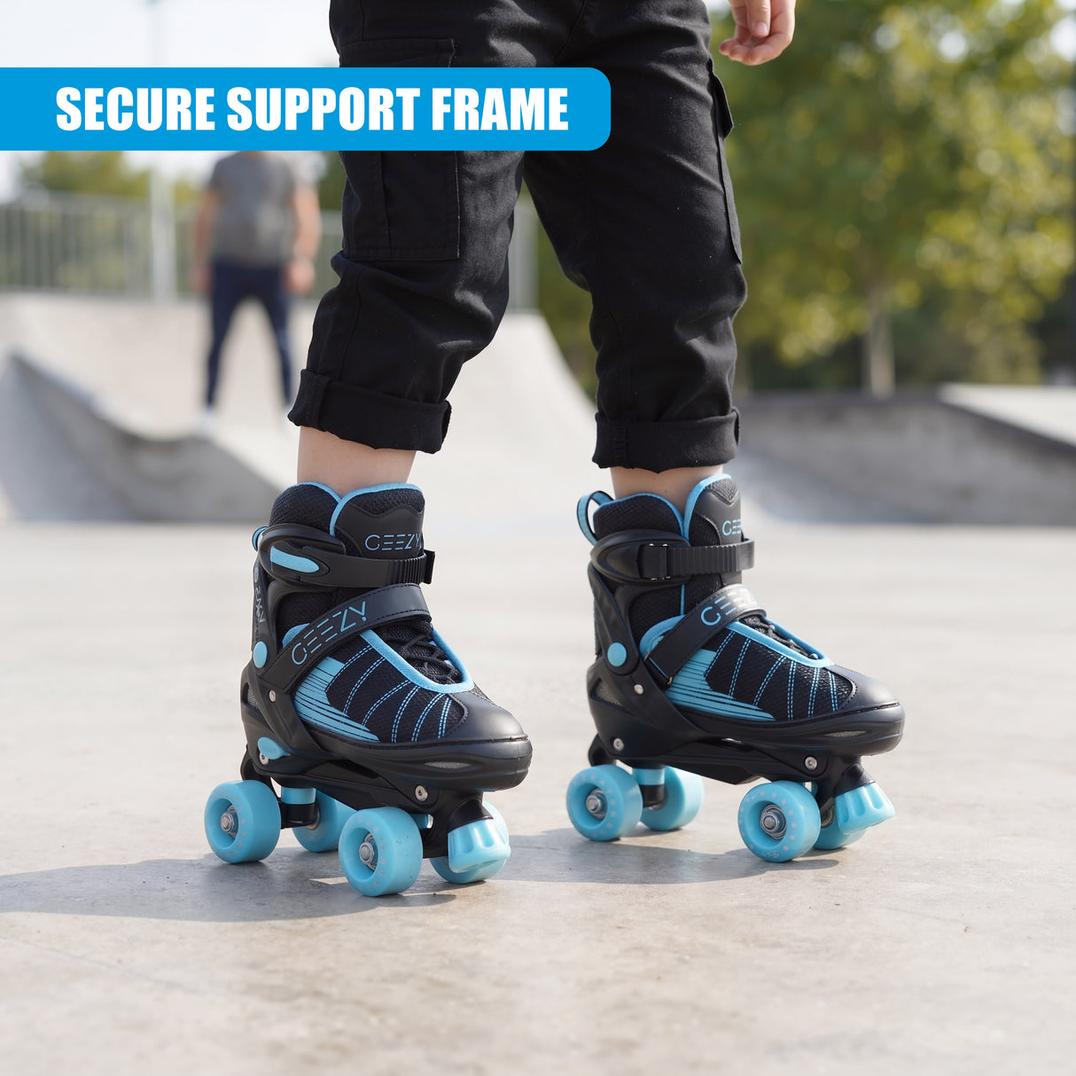 Blue Kids Adjustable Roller Skates