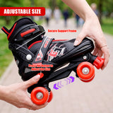Black & Red Kids Adjustable Roller Skates