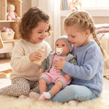 Baby Girl Doll With Dummy & Sounds Grey