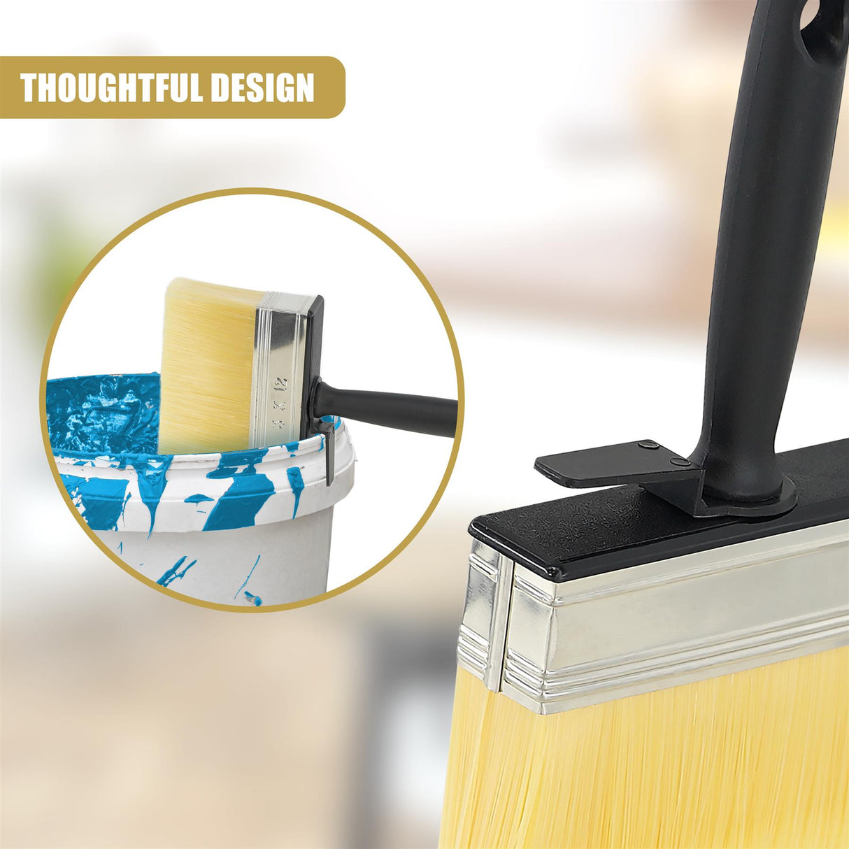 Shed & Fence Paint Brush With a Clip by GEEZY - UKBuyZone