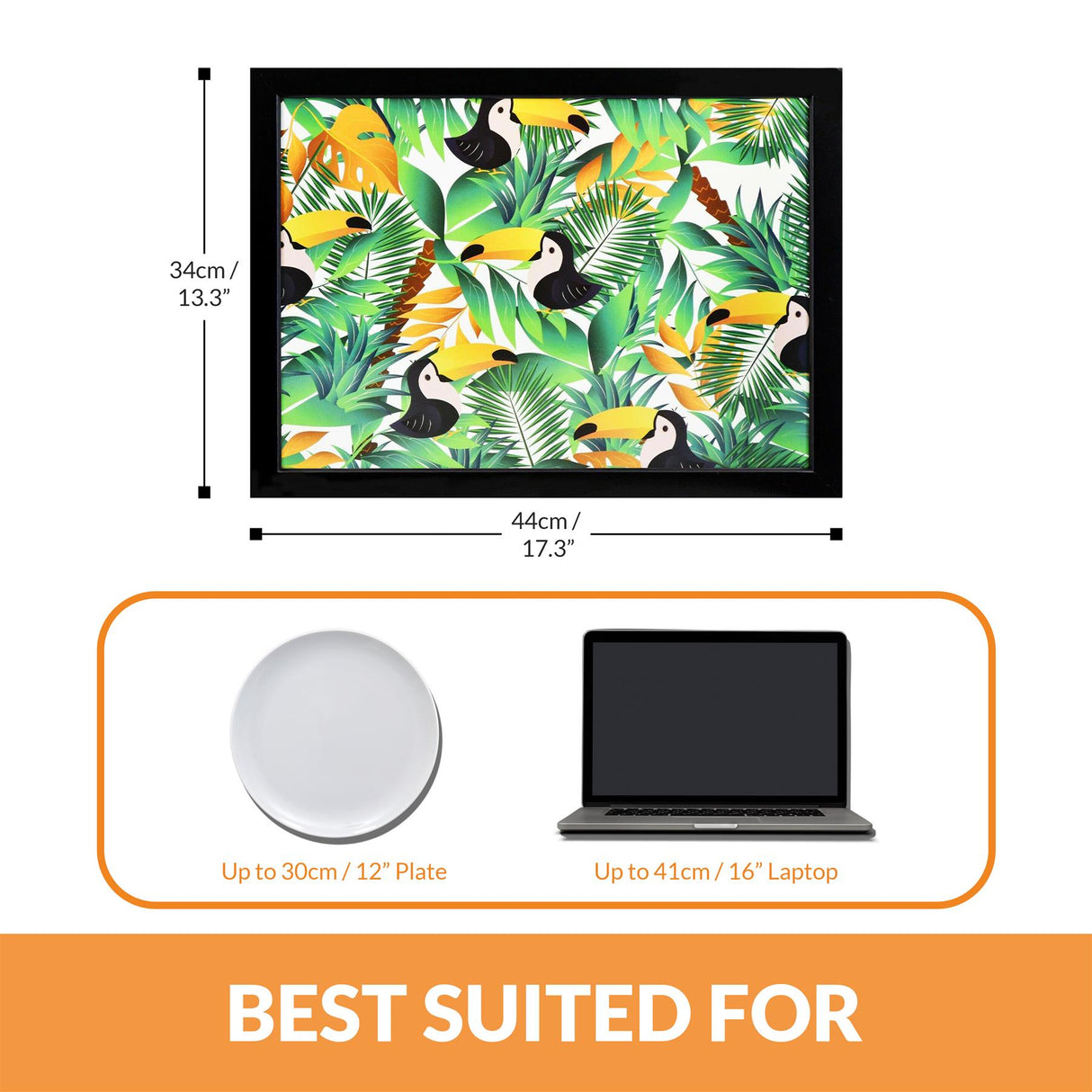 Tropical Lap Tray With Bean Bag Cushion