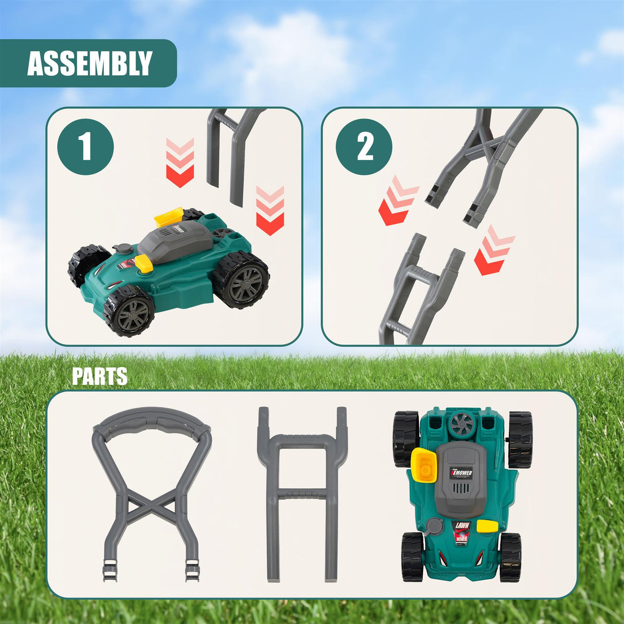Toy Lawn Mower with Lights & Sounds