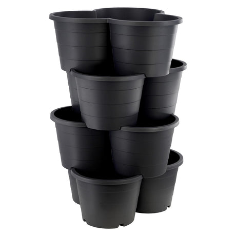 Set of 4 Trio Stackable Flower Pots by GEEZY - UKBuyZone