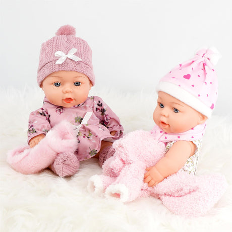 BiBi Doll BiBi Twin Baby Dolls "Ella & Emma" (25 cm / 10")