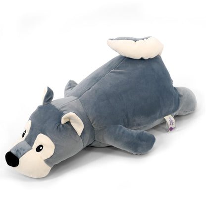 20” Super-Soft Wolf Plush Pillow Toy by The Magic Toy Shop - UKBuyZone