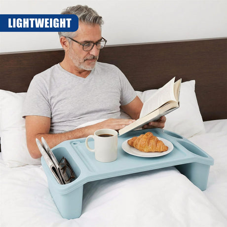 Bed tray with storage for reading and snacking. - UKBuyZone