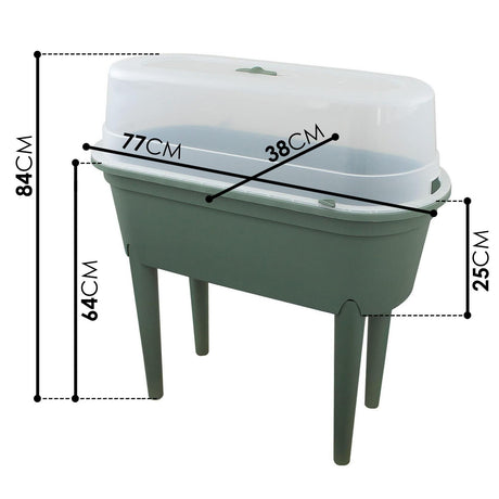 Geezy Green Raised Garden Bed Planter With Lid and Legs