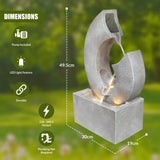 Horn Water Feature Outdoor With LED by GEEZY - UKBuyZone