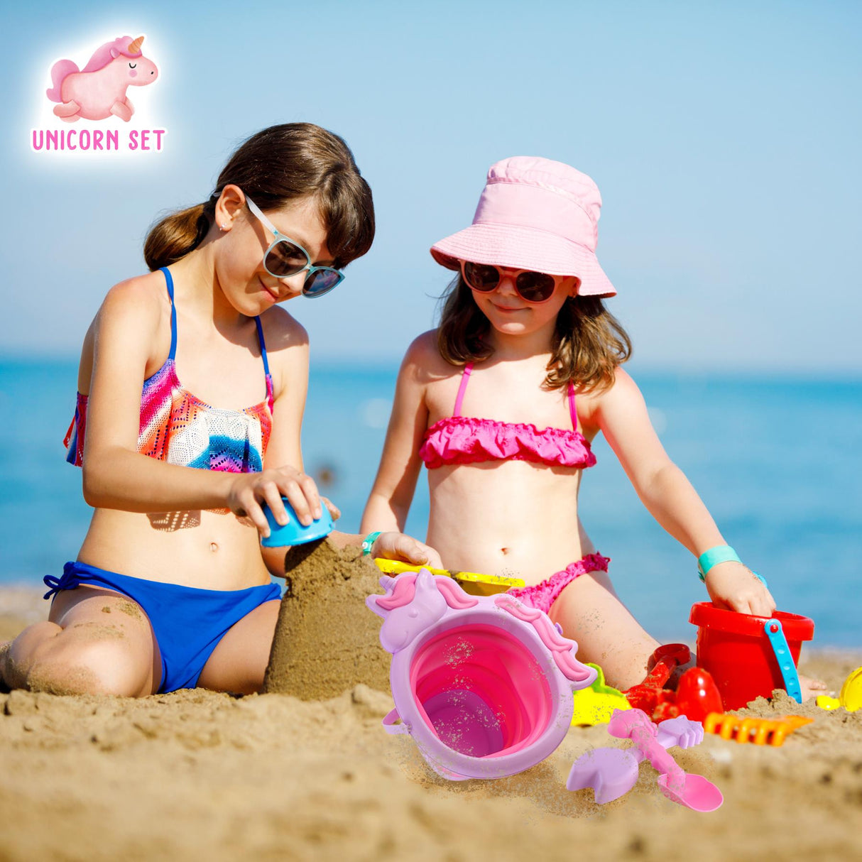 Collapsible Beach Bucket & Spade Sets