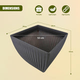Large Charcoal Black Lotus Square Planter by GEEZY - UKBuyZone