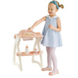 "Little girl holding plastic doll high chair." - UKBuyZone