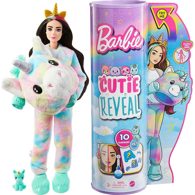 Barbie Cutie Reveal Doll with Unicorn Plush by Barbie - UKBuyZone