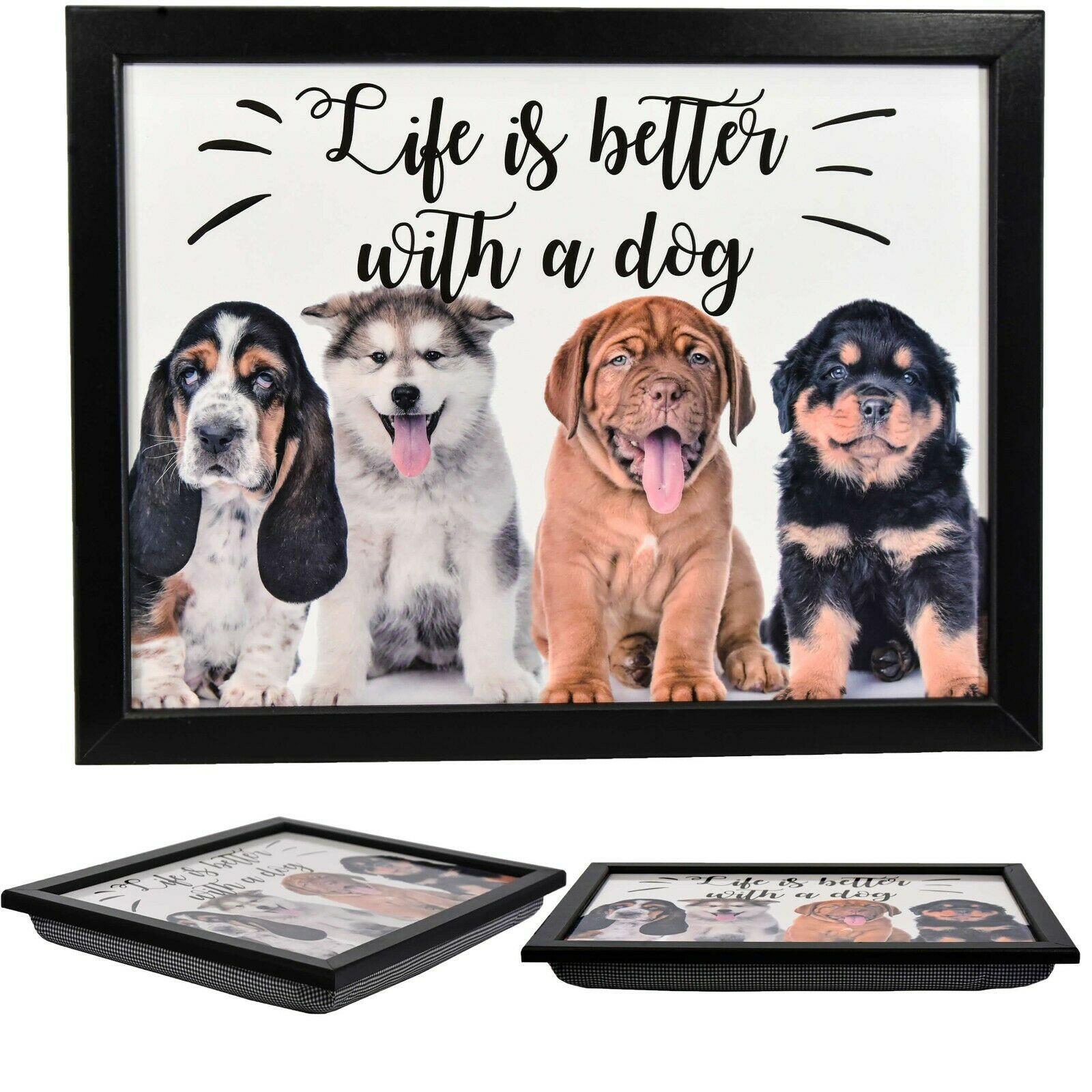 Dogs Lap Tray With Bean Bag Cushion by Geezy - UKBuyZone