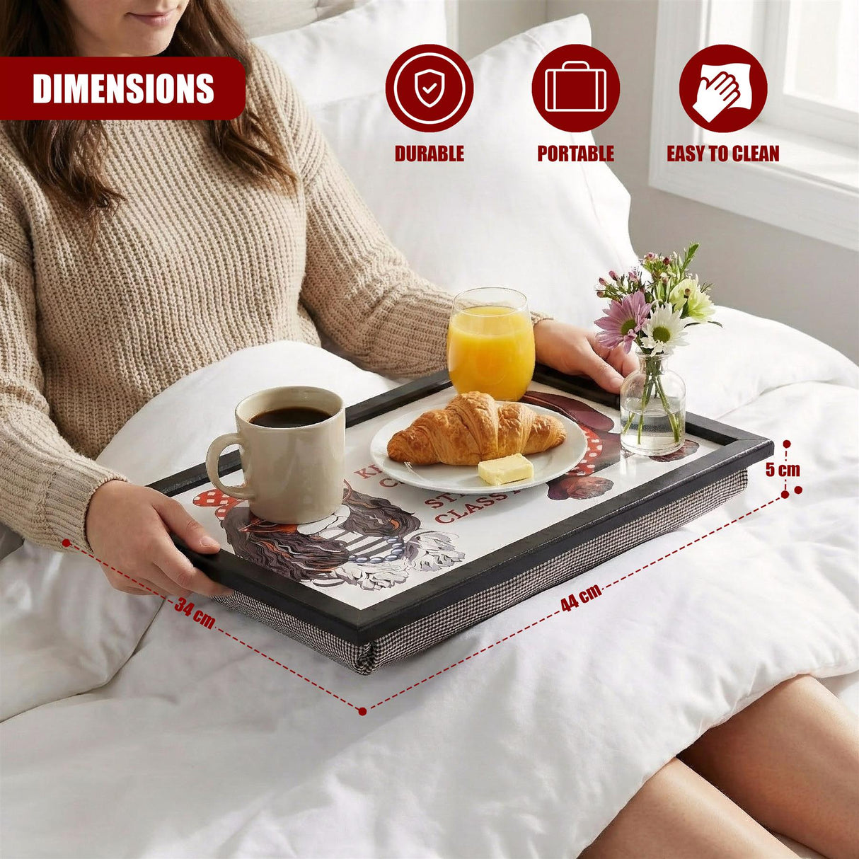 Keep Calm Lap Tray With Bean Bag Cushion