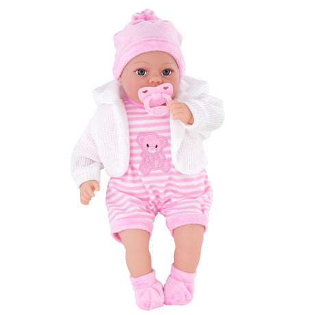 Baby Doll With Dummy & Sounds Pink by BiBi Doll - UKBuyZone