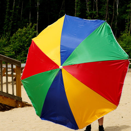 Multi-Coloured Beach Tilting Parasol 1.6M by The Magic Toy Shop - UKBuyZone