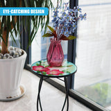 Round Side Garden Mosaic Table With Colibri Design by GEEZY - UKBuyZone