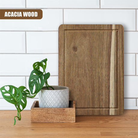 Acacia Chopping Board 28x20cm by GEEZY - UKBuyZone