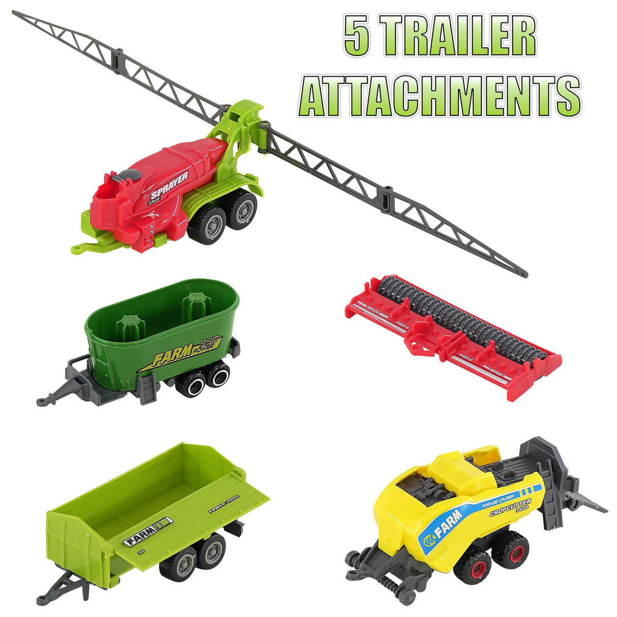 23 Piece Die Cast Farm Tractor & Animals Play Set