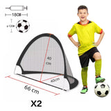 Pop-Up Goal Set of 2 with Ball and Pump by The Magic Toy Shop - UKBuyZone