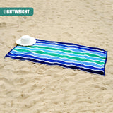 Velour Striped Beach Towel Midnight Oasis by GEEZY - UKBuyZone