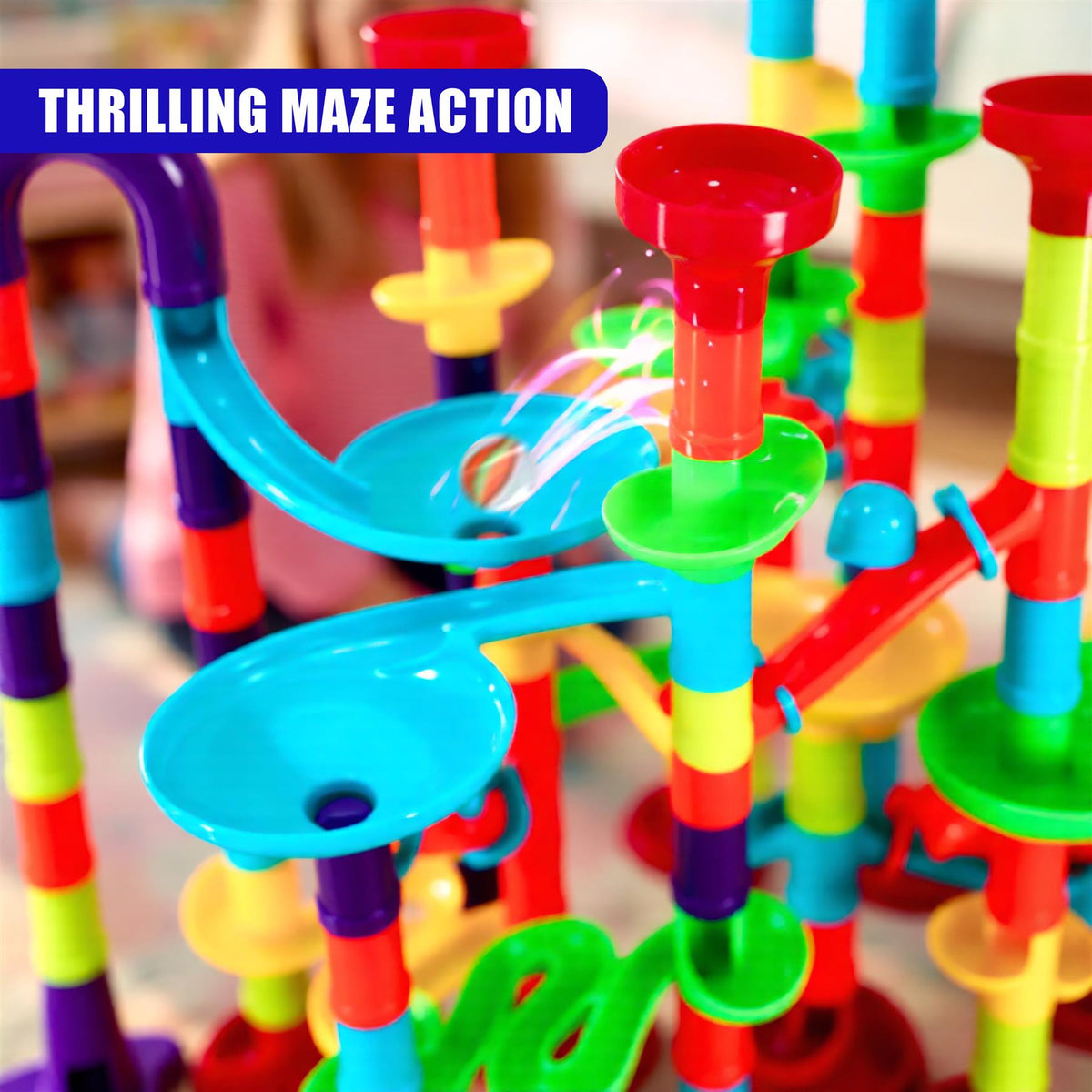 Pvc Marble Run 197 pieces Marble Run Set - Multi-Coloured - Toy - Race Track - Plastic ...