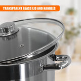 Stainless Steel Stock Pot with Lid - 8.5 L