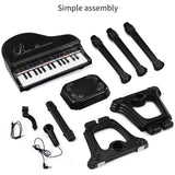 Black Electronic Piano With Microphone and Stool by The Magic Toy Shop - UKBuyZone
