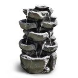 GEEZY Rock Solar Water Feature Outdoor With LED