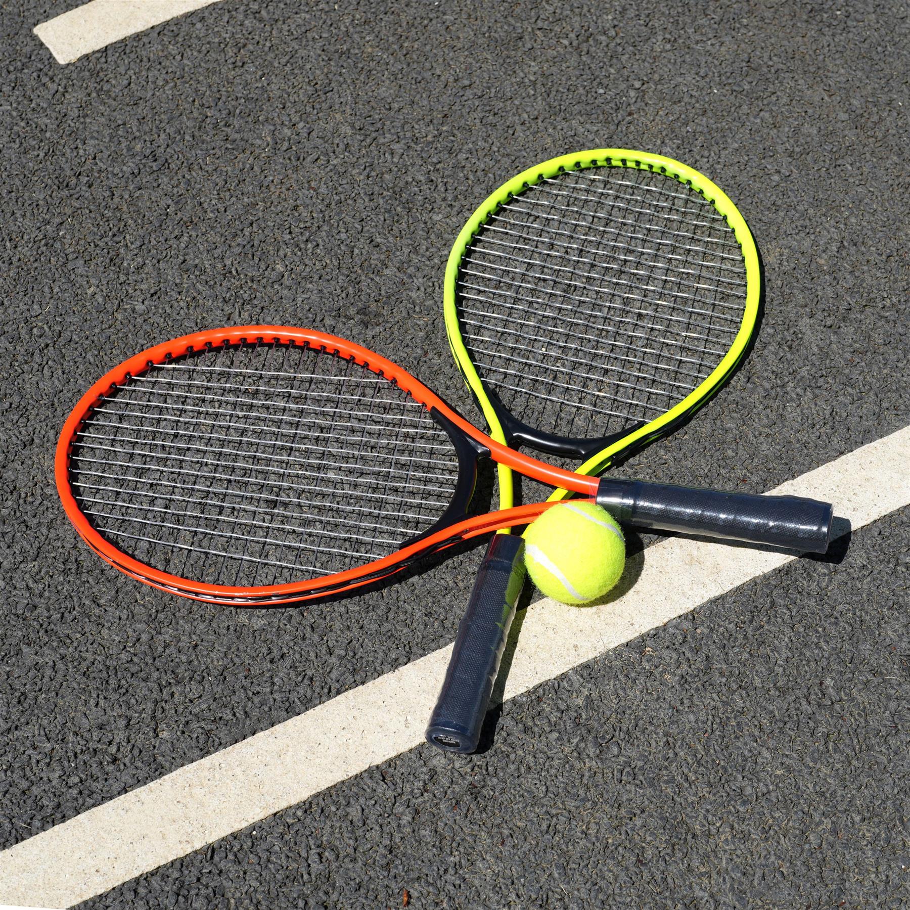 Metal Junior Tennis Set With 2 Racquets and Ball by The Magic Toy Shop - UKBuyZone
