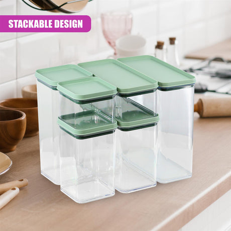 Food Storage Containers Set of 6 by GEEZY - UKBuyZone