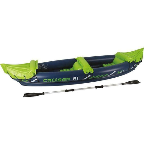 gHOST-7 Inflatable Canoe Kayak Dinghy Boat with Double Paddle 2 - Person by Geezy - UKBuyZone