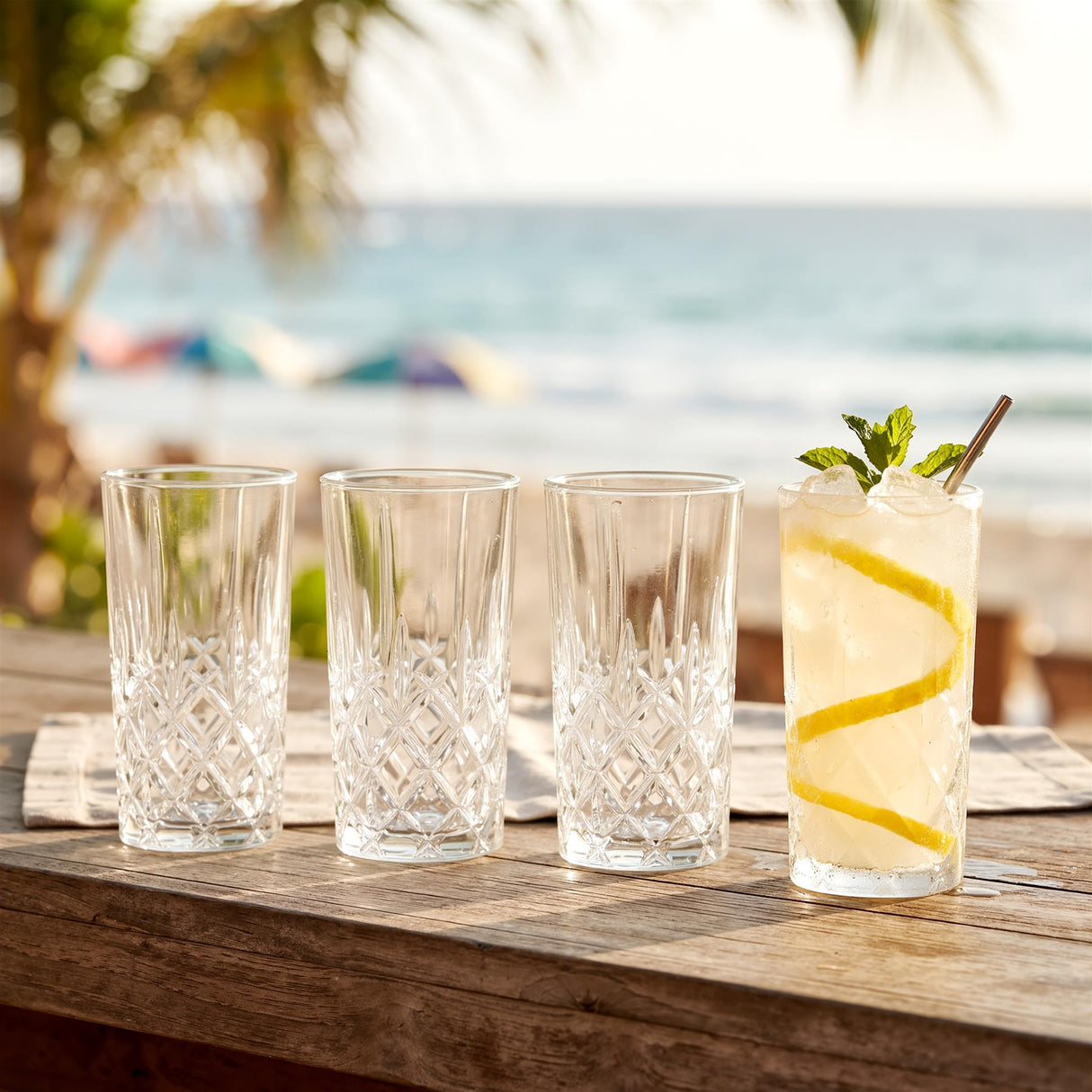 Set of 4 Tall Drinking Glasses