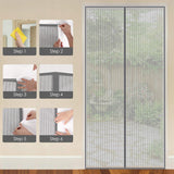 Magnetic Insect Door Screen Grey
