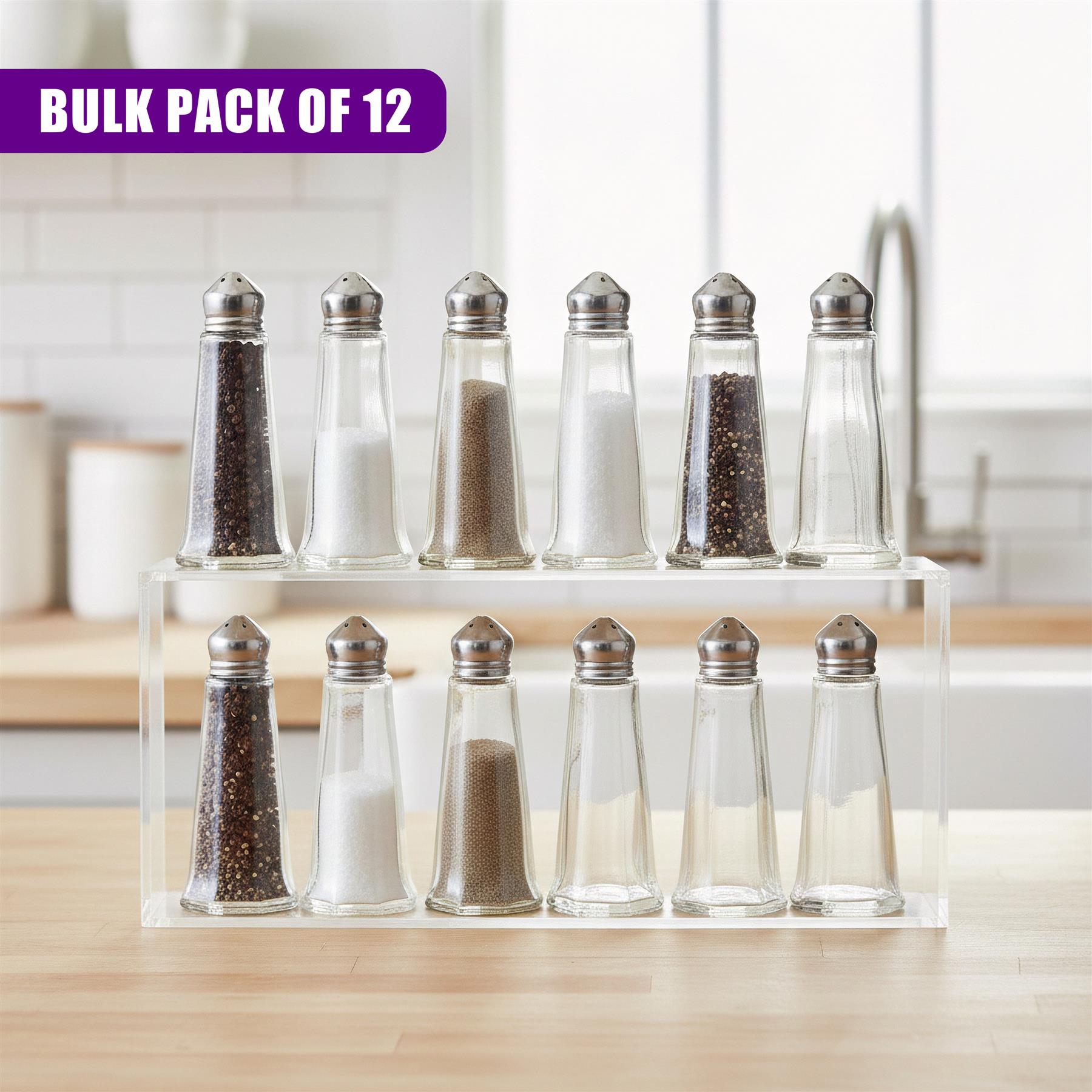 Classic Style Salt And Pepper Shakers - Pack Of 12 - Foodshaker