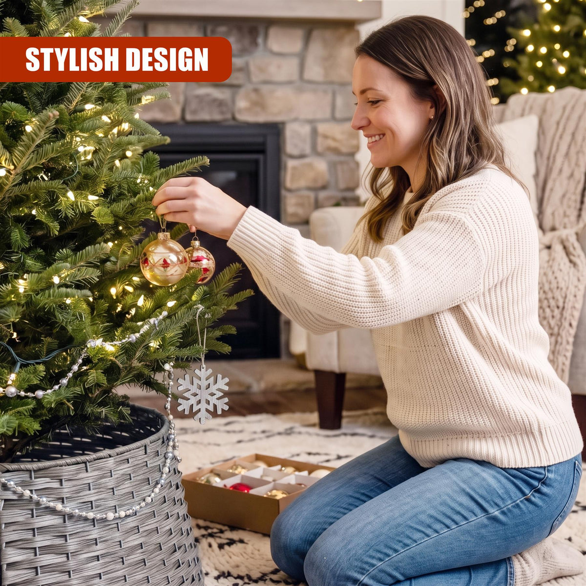 Brown Christmas Tree Skirt 26"