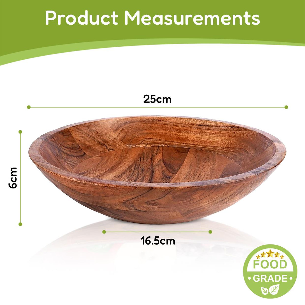 Wooden Acacia Bowl 25cm