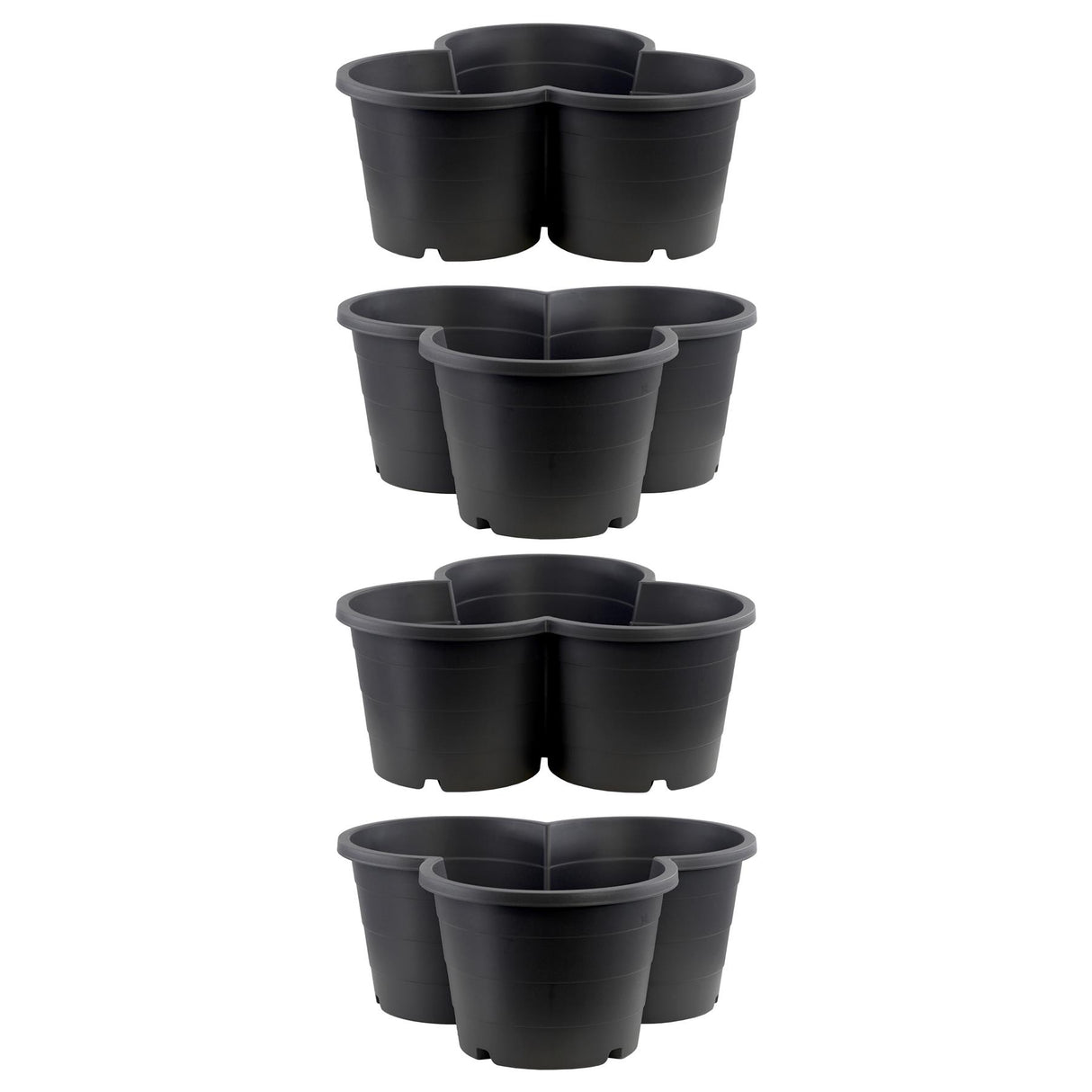 Set of 4 Trio Stackable Flower Pots by GEEZY - UKBuyZone