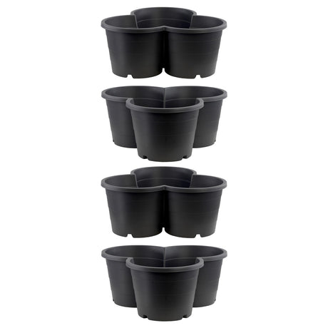 Set of 4 Trio Stackable Flower Pots by GEEZY - UKBuyZone