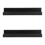 Black Wall Hanging Shelf 30 cm Pack 2 by GEEZY - UKBuyZone