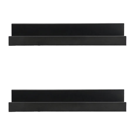 Black Wall Hanging Shelf 30 cm Pack 2 by GEEZY - UKBuyZone