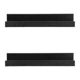 Black Wall Hanging Shelf 30 cm Pack 2