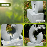 Horn Water Feature Outdoor With LED by GEEZY - UKBuyZone