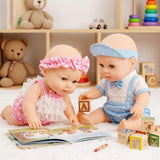 BiBi Anatomically Correct 14" Twin Dolls "Lucy & Lou"
