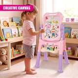 Pink Folding Double-Sided Magnetic Drawing Board
