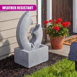 Horn Solar Water Feature with LED Lights