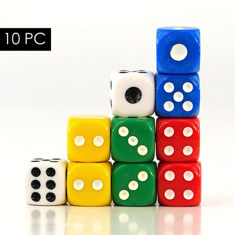 Six Sided Dice Set (D6) Set of 10 by The Magic Toy Shop - UKBuyZone