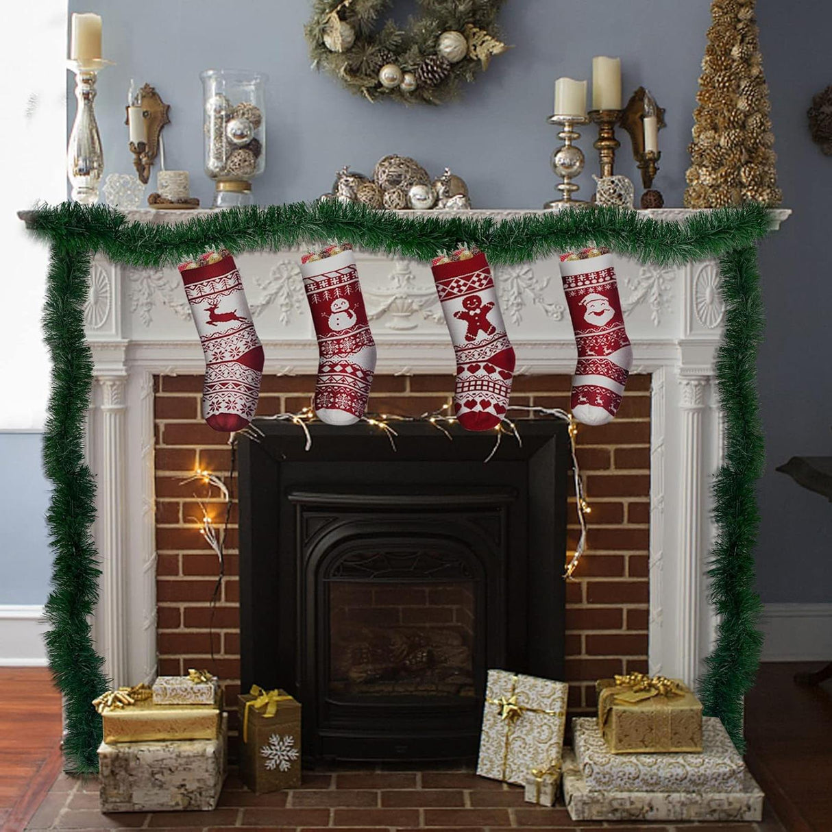 GEEZY Christmas Garland Decoration 2.7m (9ft)